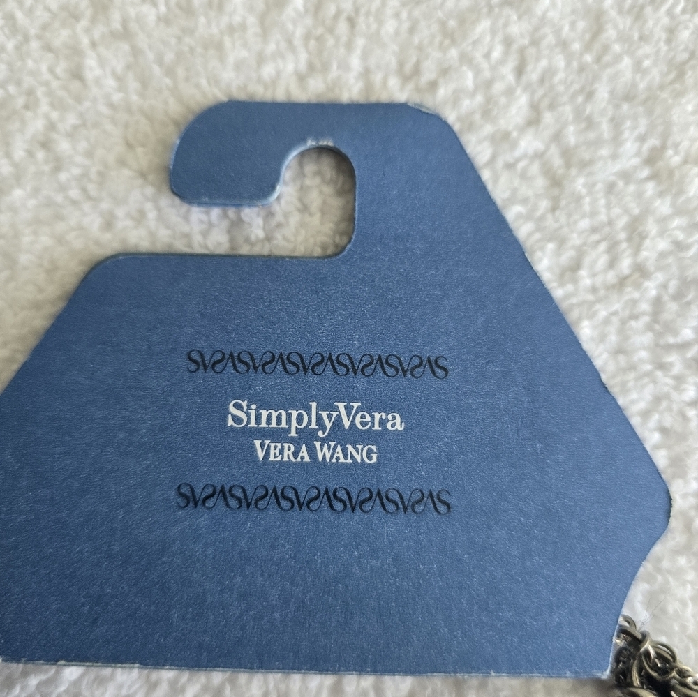 Kohl's Simply Vera Black and Cream Floral Necklace - Picture 9 of 9